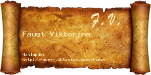 Faust Viktorina névjegykártya
